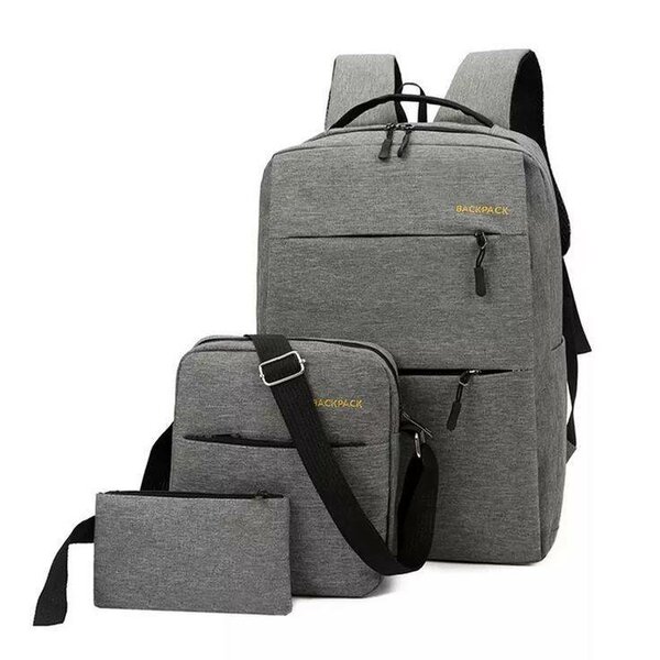 Travel 15" 3-In-One Laptop Backpack gray