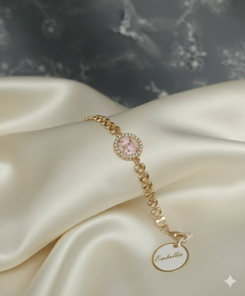 Bracelet en or rose élégant