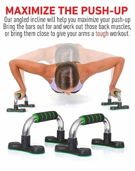 2 Pieces Steel Push up Bars Chest Muscle Pushup Stands