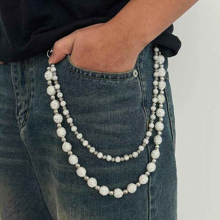 Chaîne à perles pour jeans