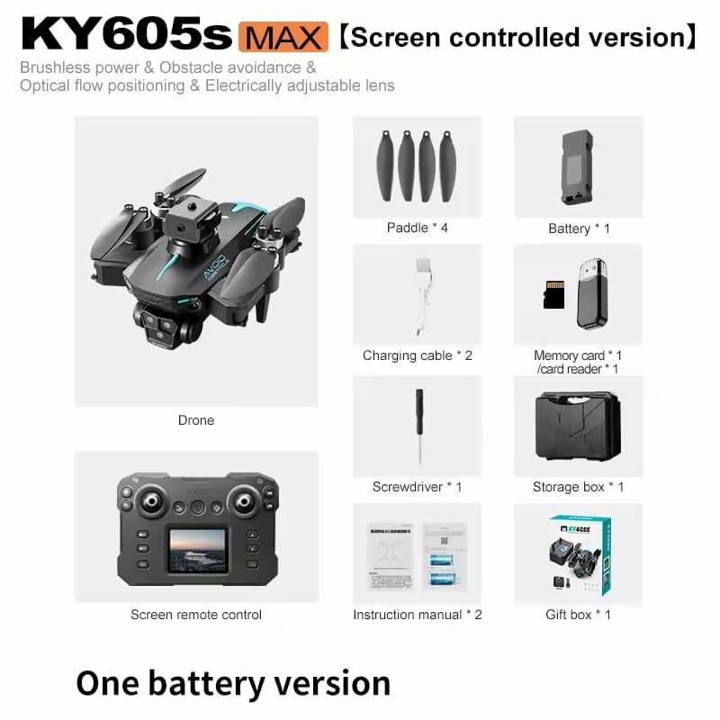 Drone professionnel, trois caméras avec écran, localisation