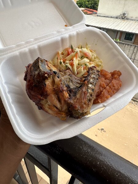 Morceau de poulet braisé