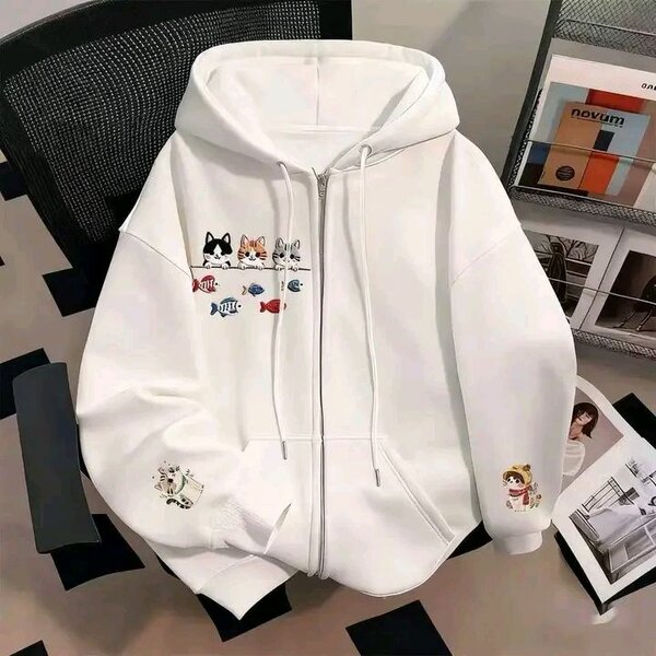 Sweat à capuche graphique décontracté