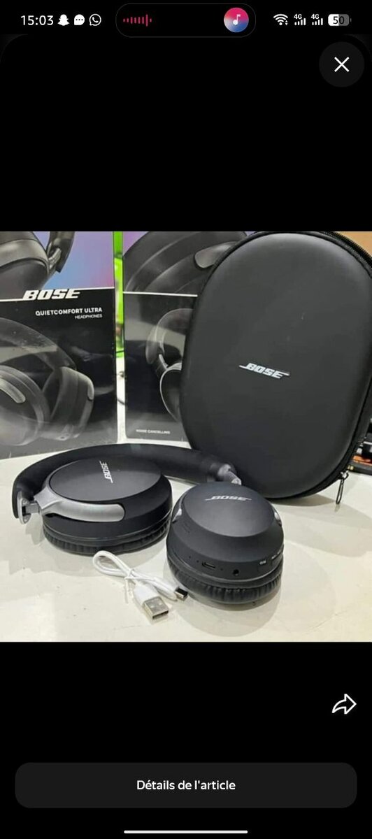 Casque audio Bose noir