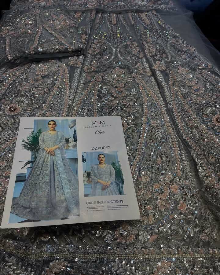Beautiful 3pc Unstitched Full Work Fancy wear A+Replica