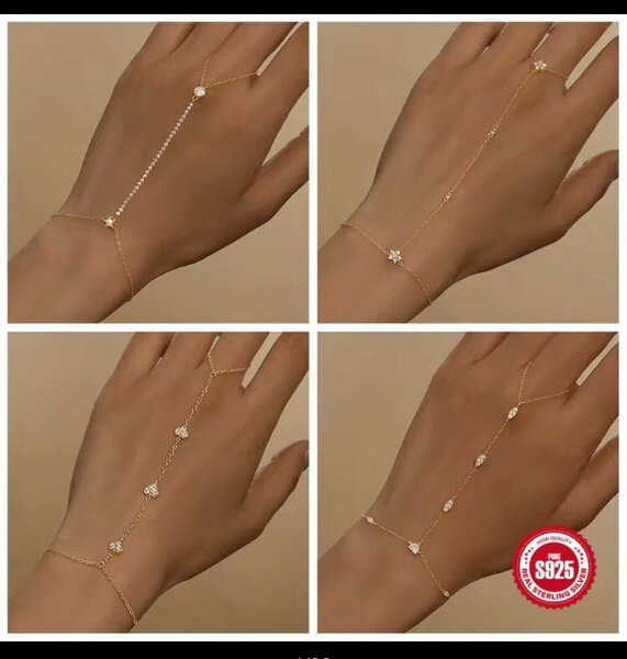 Bracelet bague en or délicat