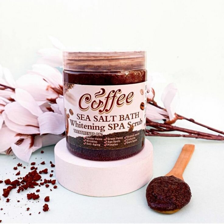 Gommage café et sel de mer