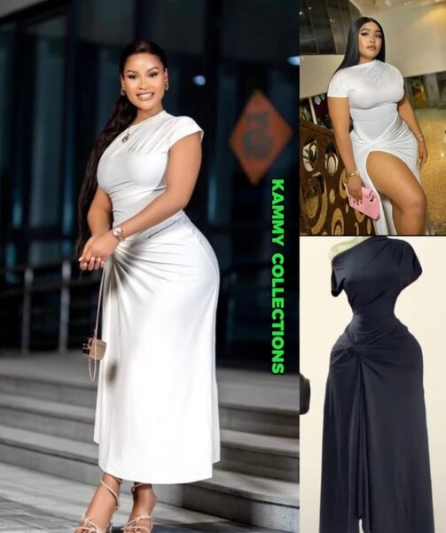 Robe élégante fendue femme