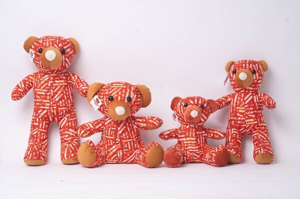 Doudou ourson 50cm orange