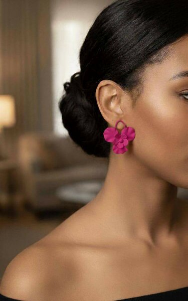 Boucles d'oreilles florales