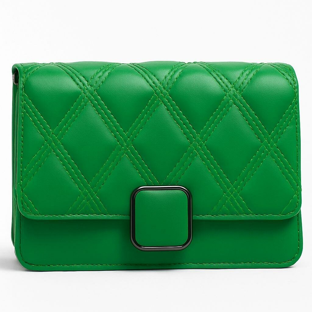 Sac bandoulière en cuir vert