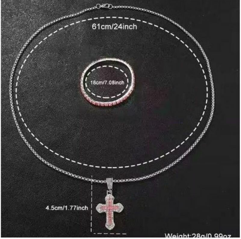 Montre Femme Luxe avec Croix et Bracelet