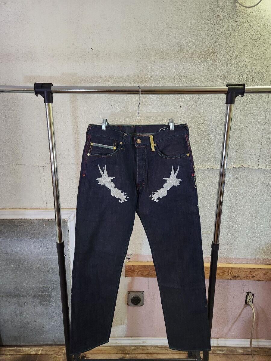 Jean en denim artistique unisexe