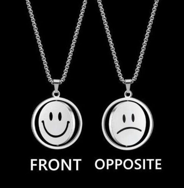 Collier réversible Smiley