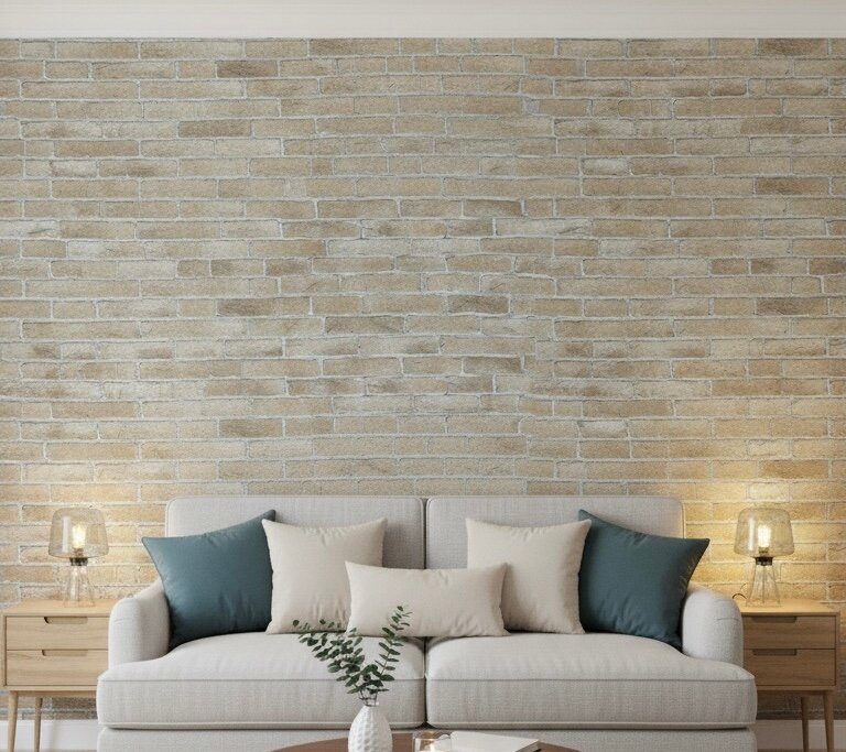 Papier peint effet briques