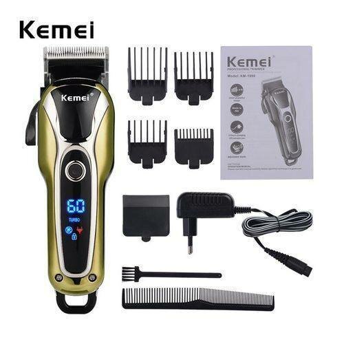 Tondeuse Electrique Rechargeable KM-1990 Cheveux Et Barbe