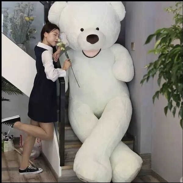 Gm Nounours En Peluche Grand 80cm Blanc