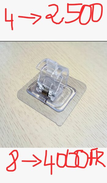 Crochets muraux adhésifs transparents