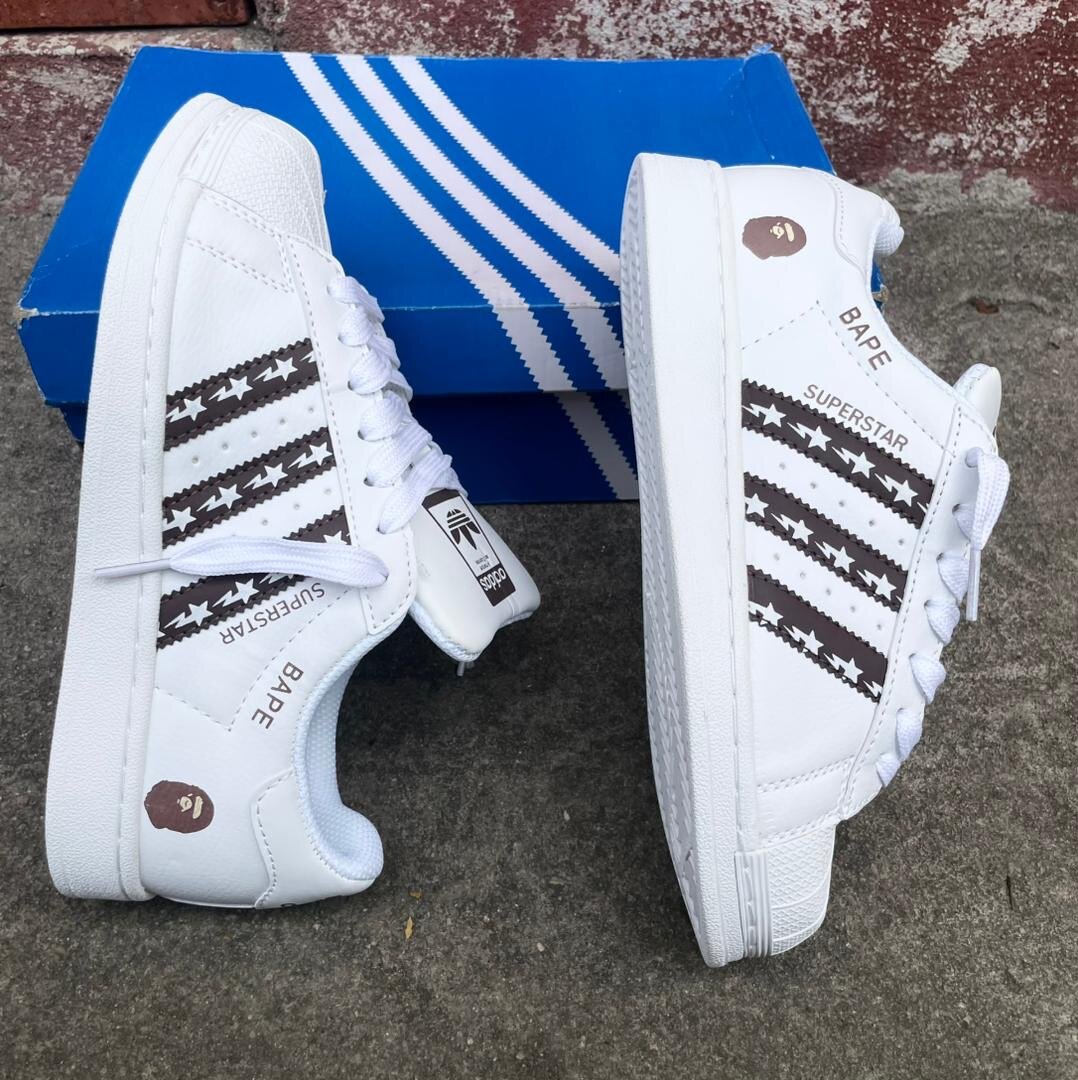 Baskets blanches BAPE Superstar