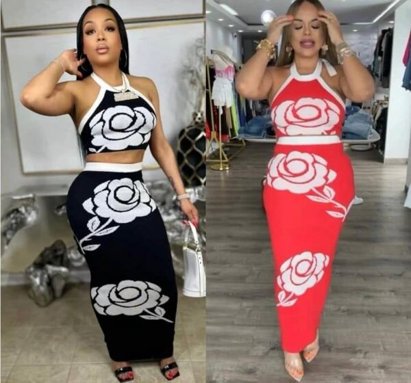 Ensemble jupe et haut floral