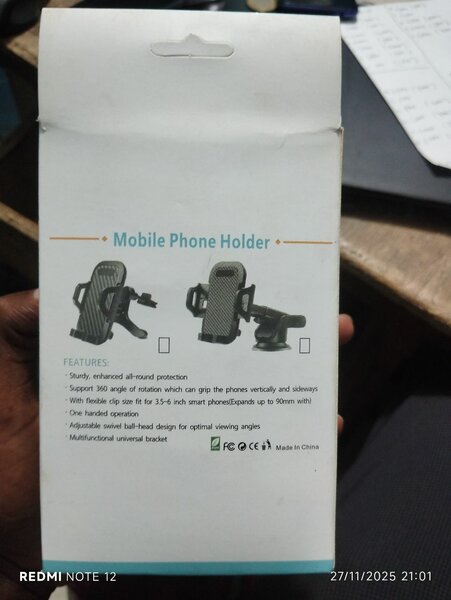 Support Téléphone Auto Pivotant