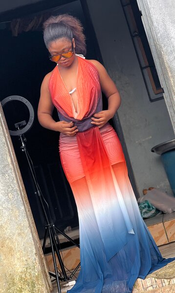 Robe Maxi Dégradé Élégante