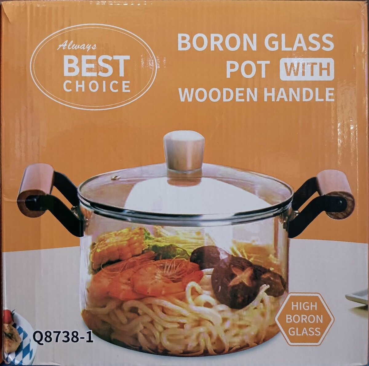 Boron Glass Cooking pot