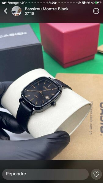 Montre Casio Noire Élégante