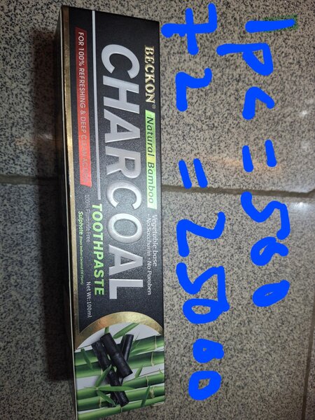 Pate dentifrice charcoal toothpaste