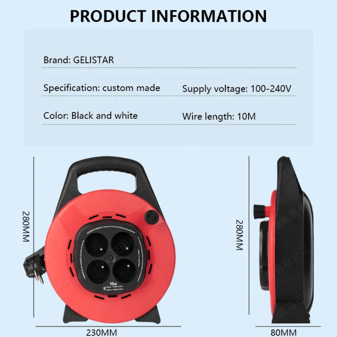 Enrouleur de câble 10M Gelistar