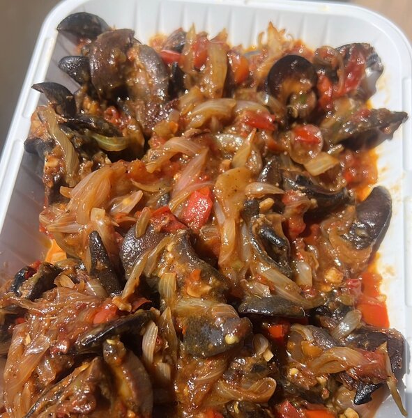 Plat épicé des escargots