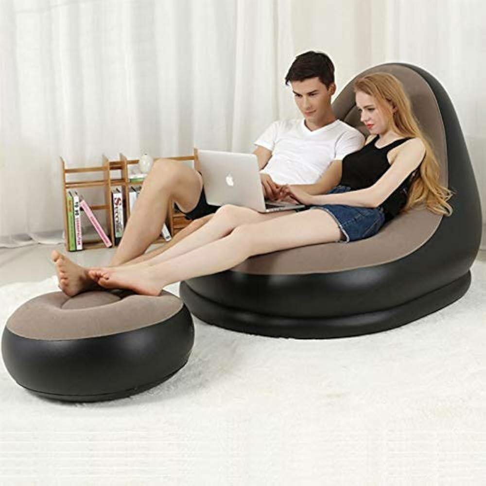 Canapé gonflable pour rangement portable.