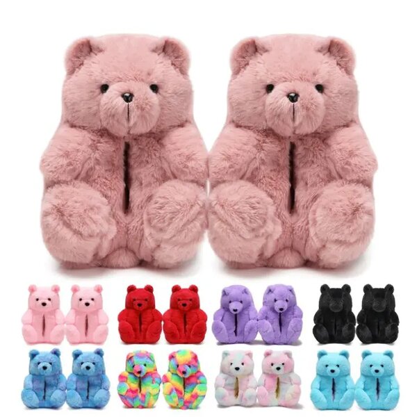 Chaussons Ours en Peluche Douce