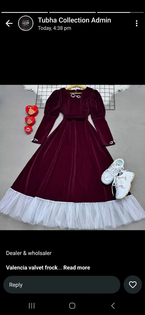 Dealer & wholsaler   *Valencia valvet frock*