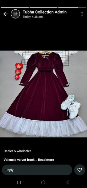 Dealer & wholsaler   *Valencia valvet frock*