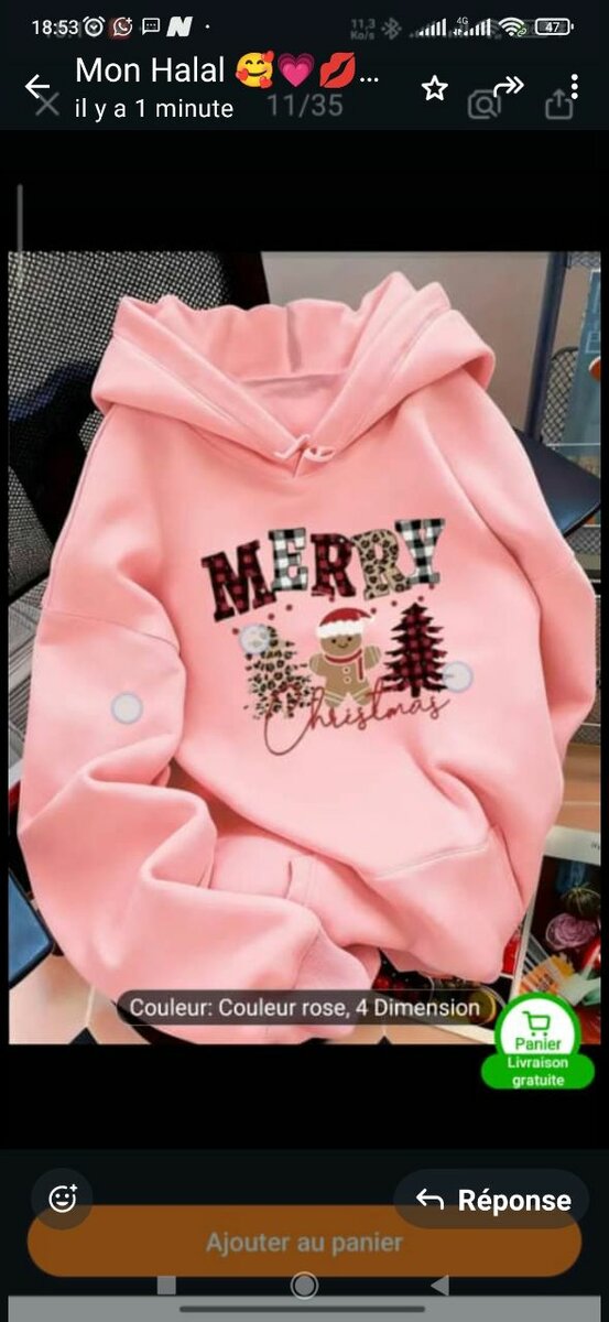 Sweat à Capuche Noël