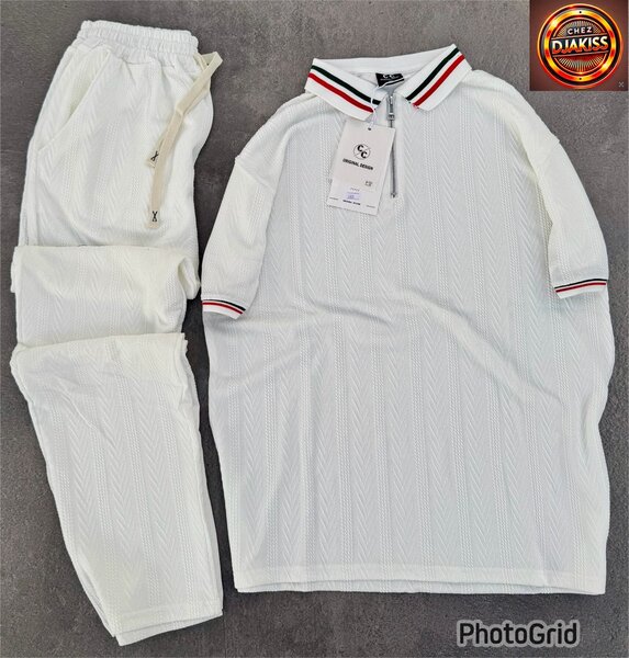 Ensemble Polo et Pantalon Blanc