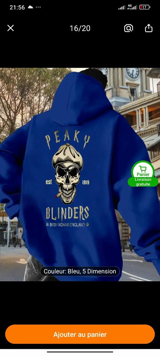 Sweat à Capuche Peaky Blinders