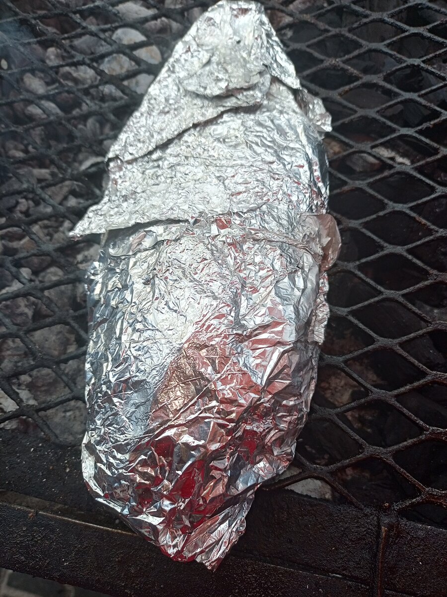 Fish in a foil paper