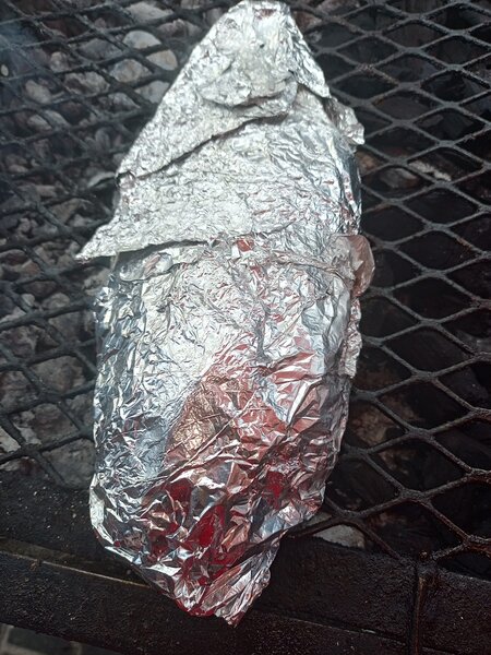 Fish in a foil paper