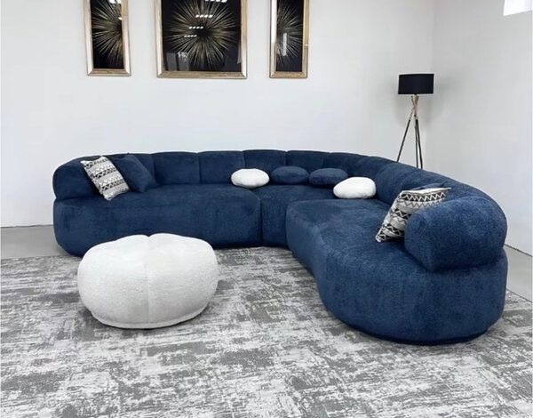 Canapé Sectionnel Moderne Bleu