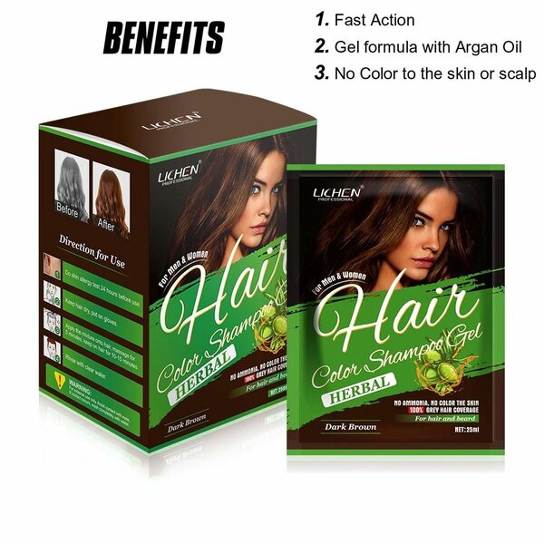 Hair Color Gel (Sachet Packaging) DARK BROWN
