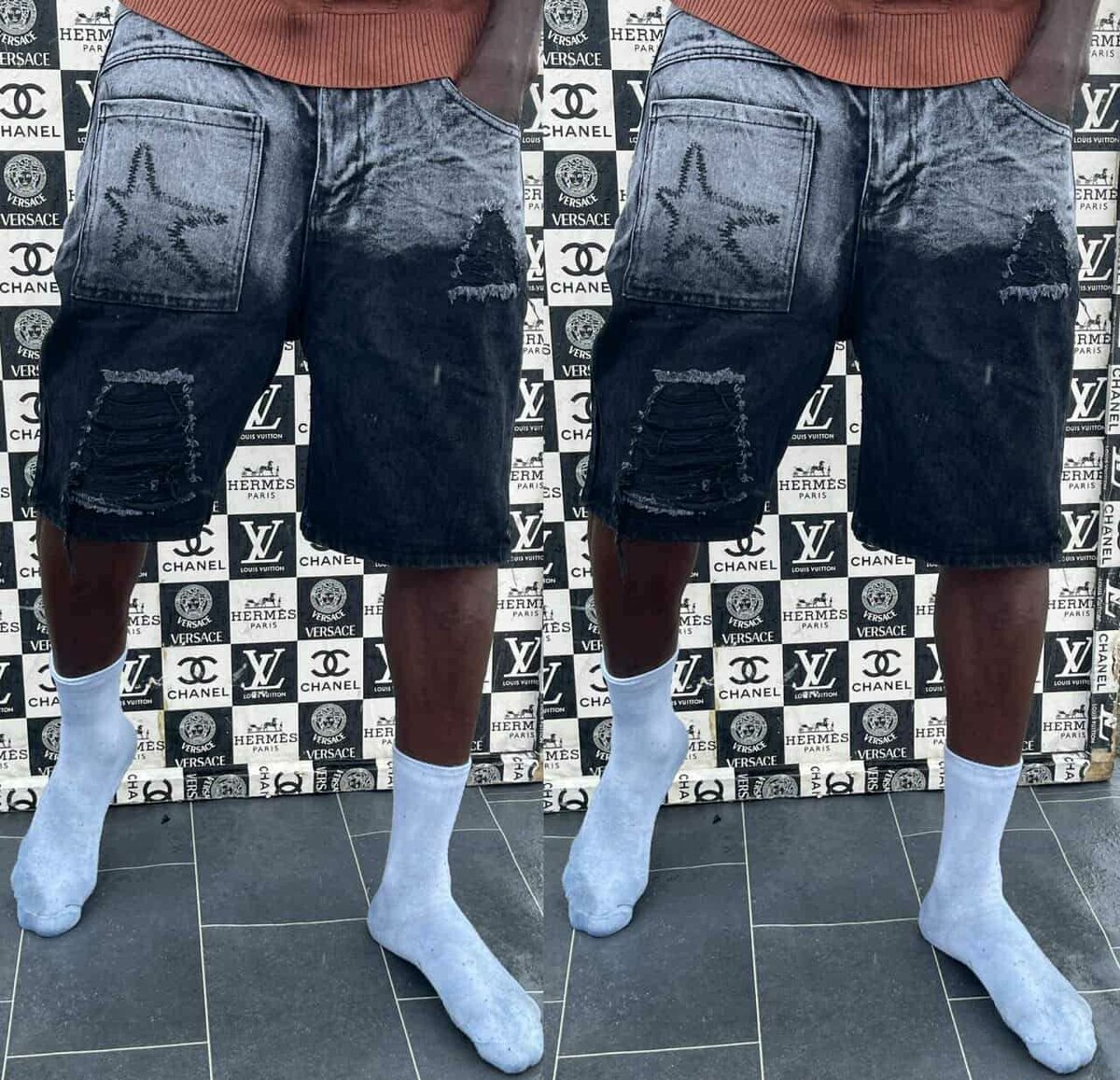 Bermudas en denim décontracté