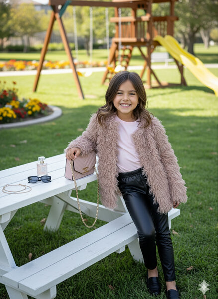 Ensemble chic fille peluche