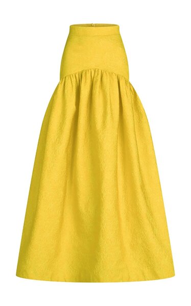Satin peplum skirt