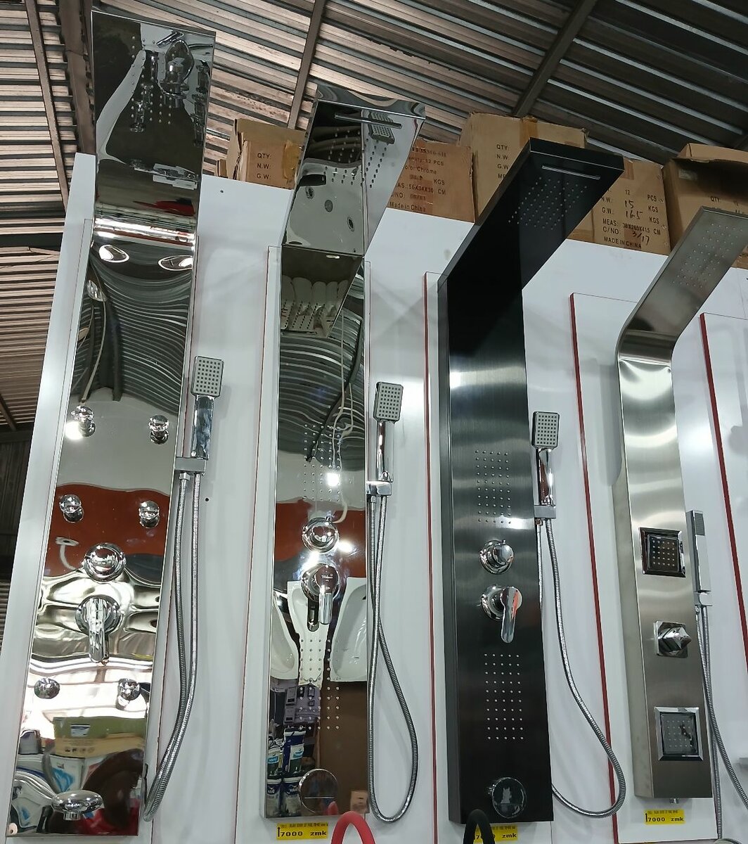 MILANO SHOWER SET PANEL-SILVER