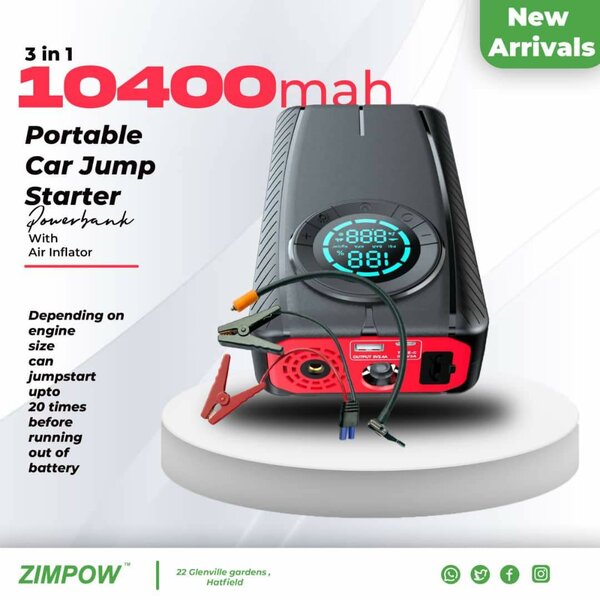 Portable car jump starter