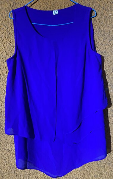 Blouse sans manches bleue
