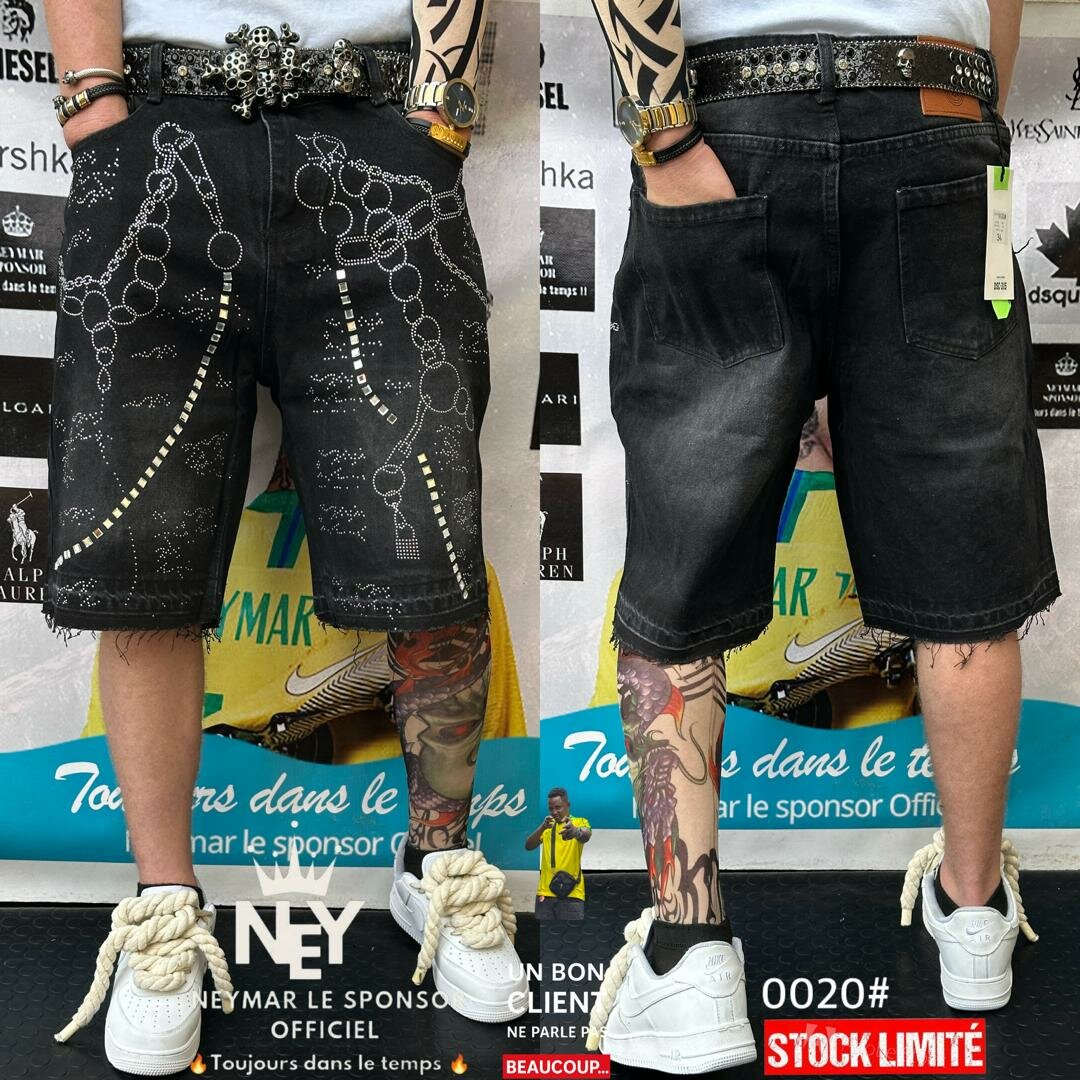 Shorts en jean noir stylé
