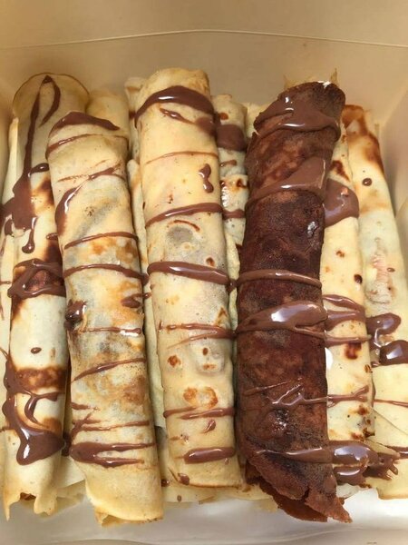 Crêpes roulées chocolat